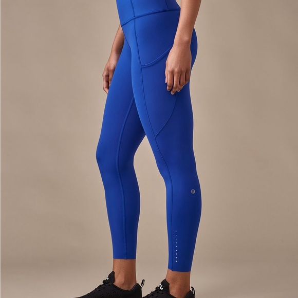 Lululemon Athletica Fast & Free 7/8 Tight (Nulux 25") Jet Stream Blue - Picture 3 of 8